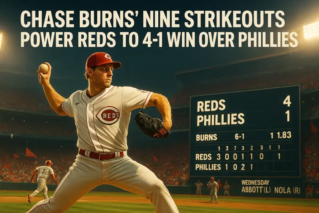 Chase Burns' Nine Strikeouts Power Reds to 4-1 Win Over Phillies