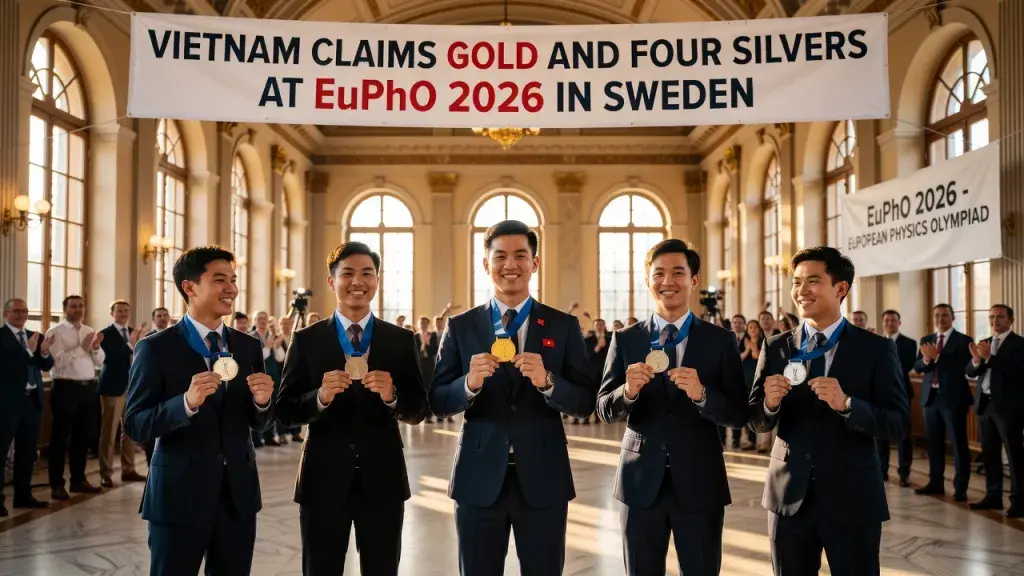Vietnam Claims Gold and Four Silvers at EuPhO 2026 in Sweden
