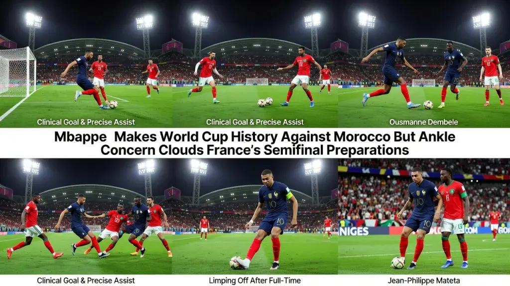Mbappe Makes World Cup History Against Morocco But Ankle Concern Clouds France's Semifinal Preparations